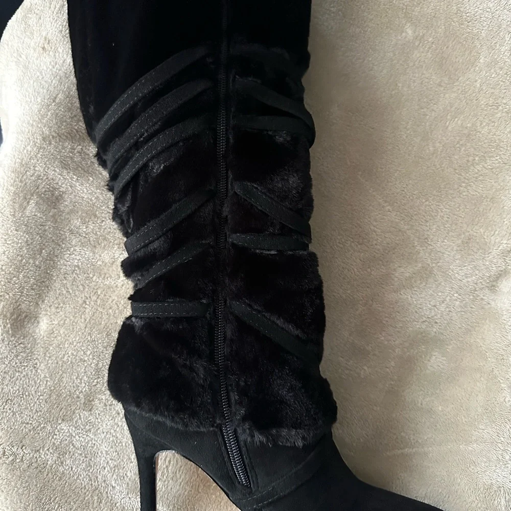 Catherine Malandrino 
Faux Fur Stiletto Boot - Picture 2 of 3